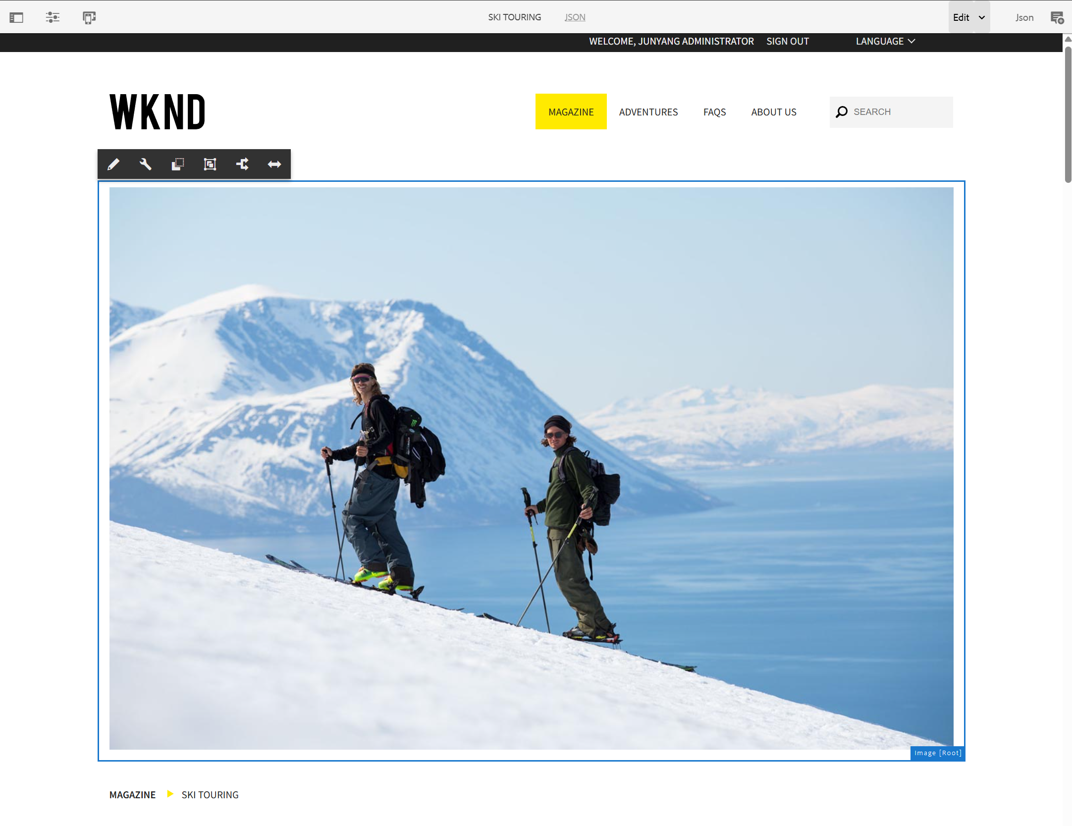 Screenshot of editor.html of the page